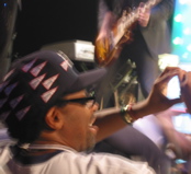 Spike Lee at the final Broadway performance of Passing Strange on July 20, 2008. (Photo by SPM, all rights reserved.)