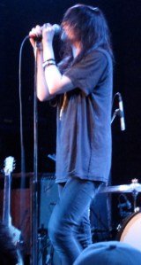 Allison Mossheart at the mike. 