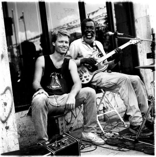 Satan and Adam on the streets of Harlem.