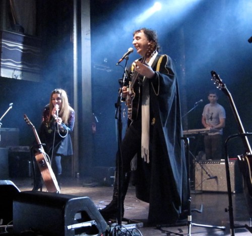 Sergio Diás leading Os Mutantes through a rollicking set at NYC's Webster Hall. (Photos copyright 2009, Steven P. Marsh)
