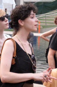 Annie Clark aka St. Vincent at Lincoln Center Out of Doors premiere of her work with David Byrne for Asphalt Orchestra. © 2010, Steven P. Marsh