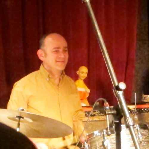 Yes, Todd Barry sat in on drums for the Blue Oyster Cult classic, "I'm Burnin/ For You." He's no Fred Armisen on the skins, but he did OK.