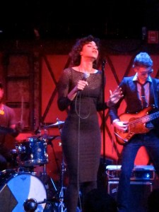 Alice Smith goes for the slinky, sexy look in the $30 dress (Alice: Isn't that how much you said it cost when you premiered the dress at Joe's Pub?) on Night 2 at Rockwood, Feb. 5, 2013.