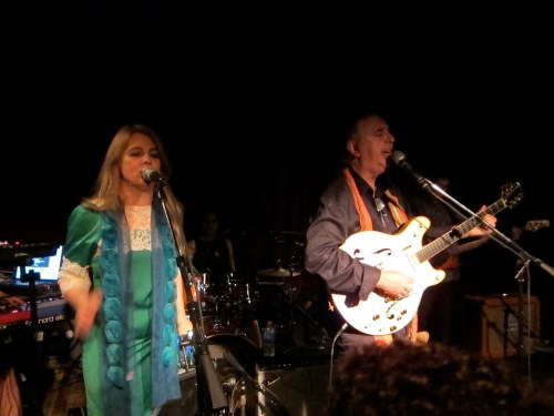 Singer Esmeria Bulgari with Sérgio Dias of Os Mutantes at Maxwell's. (Photo © 2013, Steven P. Marsh)