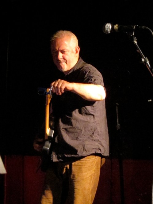 The Jon Langford Threesome's set list at Maxwell's. (Photo © 2013, Steven P. Marsh)