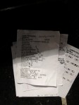 The Jon Langford Threesome's set list at Maxwell's. (Photo © 2013, Steven P. Marsh)