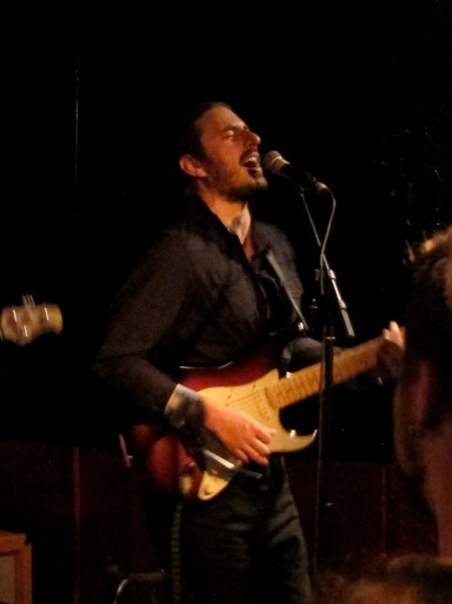 Vitor Trida, guitarist for Os Mutantes, at Maxwell's, Hoboken, N.J., on June 28 2013.  (Photo © 2013, Steven P. Marsh)