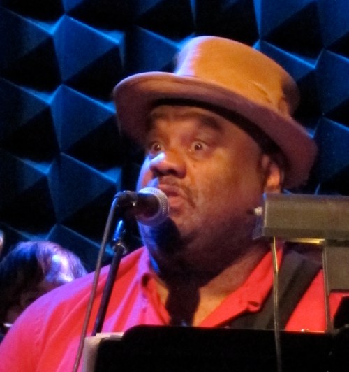 The hat was more crumpled at Barbès on July 25, but Stew's energy was at a peak. (Photo © 2012, Steven P.  Marsh)