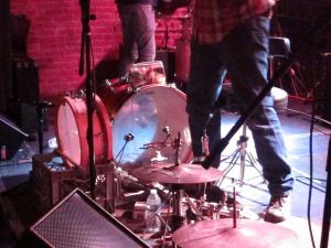 Lawyer Dave's percussion set. 