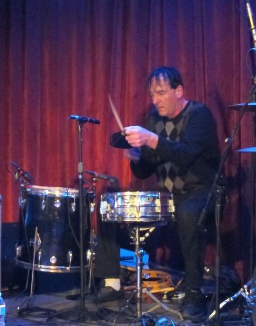 Percussionist Dave Weckerman in full-concentration mode.