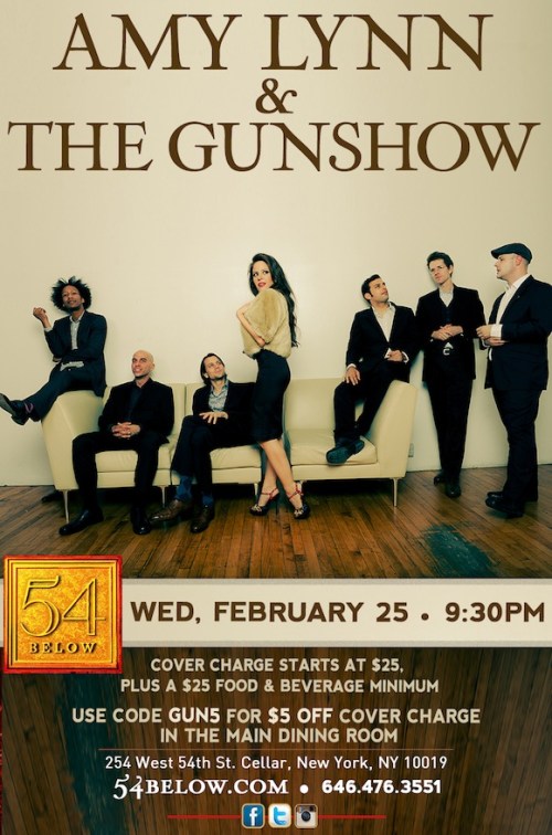 Amy Lynn & The Gunshow blasts into 54 Below at 9:30 p.m. on Wednesday, Feb. 25.
