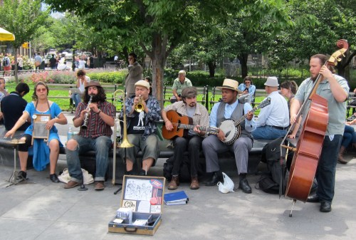 Jessy Carolina & The Hot Mess in Washington Square Park in June 2012. (© 2012, Steven P. Marsh/willyoumissme.com)