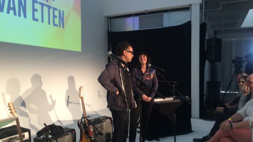 Fred Armisen and Sharon Van Etten at the Vulture Festival in Manhattan on May 22, 2016. (Photo © 2016, Steven P. Marsh/willyoumissme.com)
